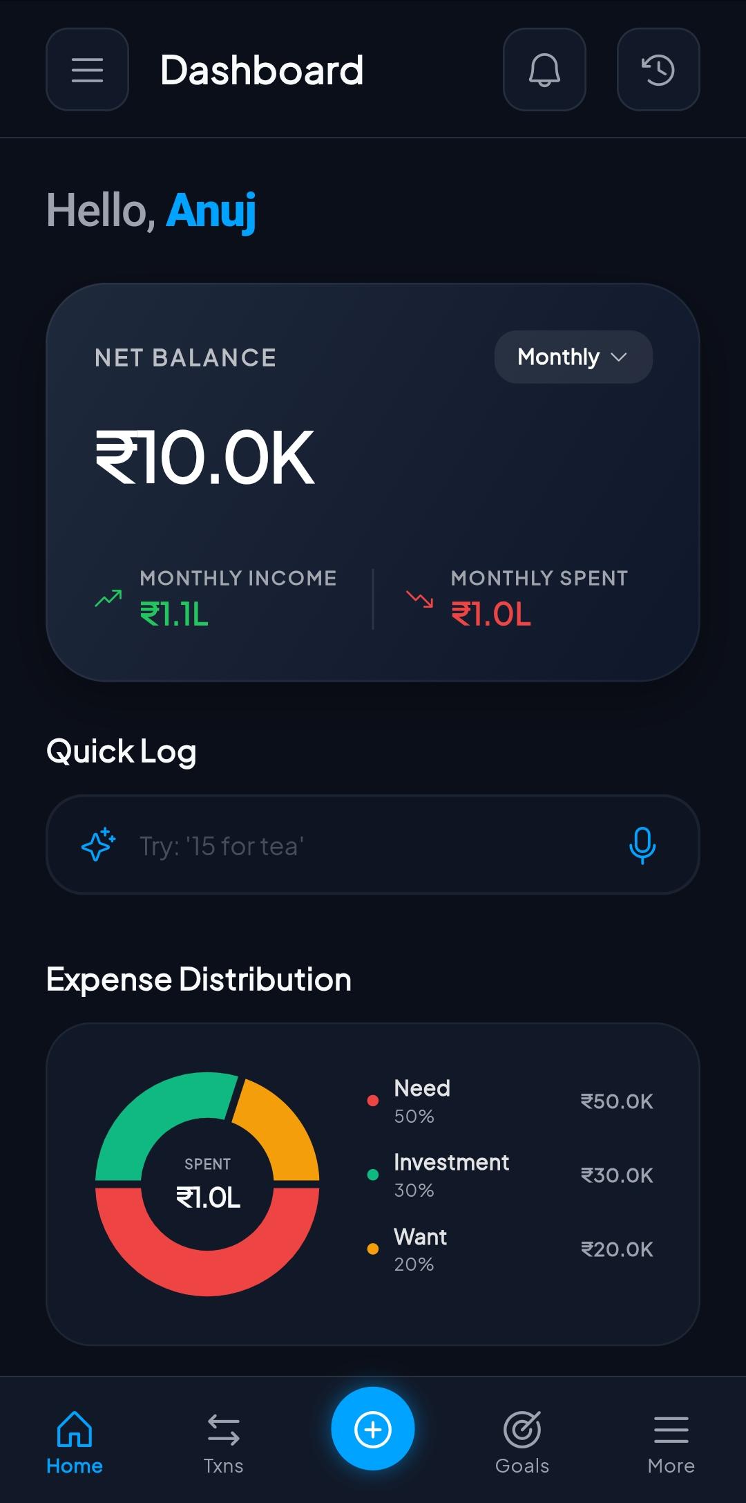 Screenshot for Track your income and expenses